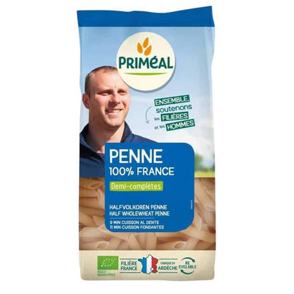 Priméal -- Penne 100% france demi complètes bio - 500 g